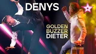 Denys bekommt für seine waghalsige Performance Dieters goldenen Buzzer 🥇  Das Supertalent 2024 [upl. by Blodgett]