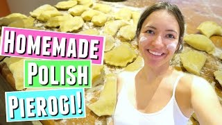 COOKING HOMEMADE POLISH PIEROGIES FROM SCRATCH Making Polish Pierogi Vlogmas Day 18 [upl. by Hullda675]