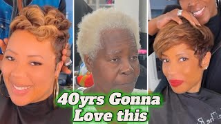 Haircuts for Older Women Short Hairstyles Collection for Black Women [upl. by Deraj]