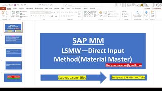 SAP LSMW for Vendor Master Upload  SAP Data Migration Tool [upl. by Ramgad22]