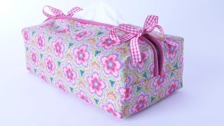 Tissue Box Cover sewing tutorial by Debbie Shore [upl. by Ahsitruc]