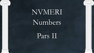 LATINNUMBERS part II pdf [upl. by Neersin]