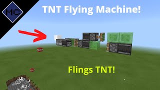 TNT Launching Flying Machine  Minecraft Bedrock 116 Tutorial [upl. by Meneau]