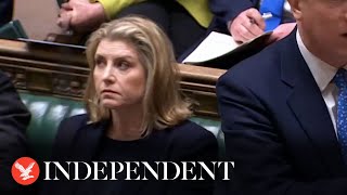 Penny Mordaunt appears expressionless as Oliver Dowden leads PMQs [upl. by Assin]