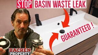 How To fix a leaking BASIN WASTE  No Leaks GUARANTEED [upl. by Llehsad]