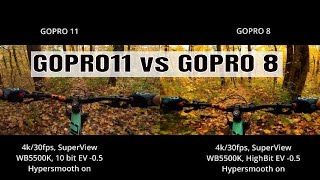 GOPRO Hero 8 vs GOPRO Hero 11 [upl. by Lyudmila]