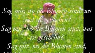 Juliane Werding  Sag mir wo die Blumen sind  Lyrics [upl. by Tdnarb]