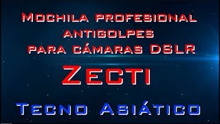 Mochila profesional antigolpes para cámara DSLR Zecti [upl. by Atila932]