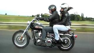 HarleyDavidson DYNA FXDL 2008 à 130 Kmh sur autoroute [upl. by Curkell]