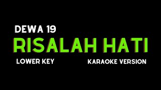 DEWA 19  RISALAH HATI KARAOKE VERSION LOWER KEY [upl. by Rases]