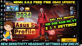 NEW MEMU PLAY 909 VERSION FOR FREE FIRE OB43 BEST EMULATOR FOR LOW END PC PLAY SMOOTHLY ON 1GB RAM [upl. by Olenta794]