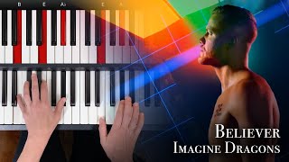 Imagine Dragons  Believer  Piano Tutorial [upl. by Hernando460]