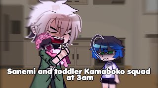 Sanemi and Kamaboko squad at 3am toddler Kamaboko squad AU NOT ORIGINAL IDEA [upl. by Haimarej233]