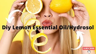 DIY Lemon Essential Oil Hydrosol Distillation at home with a Stainless Steel Still more benefits [upl. by Alekram]