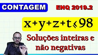 💥 ENQ 20192 👉 SOLUÇÕES INTEIRAS E NÃO NEGATIVAS DE UMA INEQUAÇÃO questão 4B [upl. by Nayra]