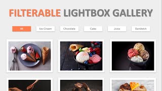 Responsive Filterable Lightbox Gallery  HTML CSS JQUERY   JQUERY Magnific Popup Tutorial [upl. by Thurlow]