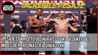 ¡Pesaje COMPLETO Joshua vs Usyk joshuausyk [upl. by Mcclain]