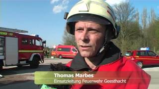 Großbrand an der Fischtreppe in Geesthacht [upl. by Neerahs905]