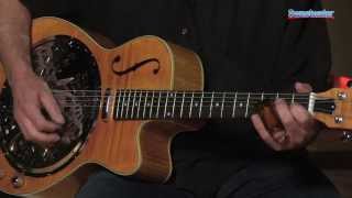 Washburn R45RCE Resonator Guitar Demo  Sweetwater Sound [upl. by Garaway]