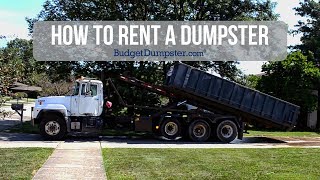 How to Rent a Dumpster with Budget Dumpster [upl. by Robyn]