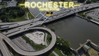 🛸Drone New York🛸 Rochester City Tour DJI 4K [upl. by Jotham304]