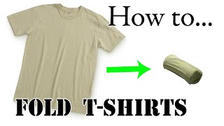 How to Fold TShirt for Vacation Ranger Roll  Efficient Compact SpaceSaving Army Packing Hack [upl. by Anica]