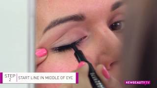 How to Apply Liquid Eyeliner in Seconds  NewBeauty Tips amp Tutorials [upl. by Zaccaria]