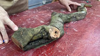 Talented Woodworking Carpenter  Use Oddly Curved Tree Branches To Create A Highlight For The Table [upl. by Yahsan30]