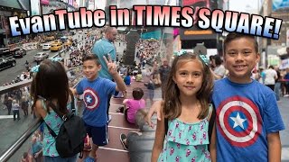 EvanTube in Times Square Catching the RedEye to New York [upl. by Tteirrah]