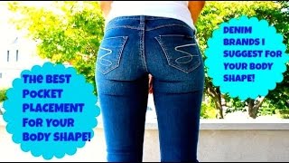 The BEST Pocket PlacementJeans for Your Body Shape  Jalisas Fashion Files [upl. by Lillian]