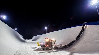 Halfpipe construction  World Cup Finals 2017  test event Olympics 2018  South Korea [upl. by Coulson671]