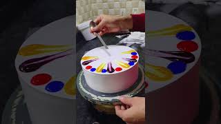 Multi Colour Cake Design  Multi Colour shorts youtubeshorts viralvideo [upl. by Elyssa464]