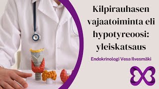 Kilpirauhasen vajaatoiminta eli hypotyreoosi yleiskatsaus [upl. by Cyndie]