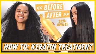 HOW TO do a keratin treatment at home ✨2024 update✨ Everything you need to know amp application tips [upl. by Ardnasirhc]