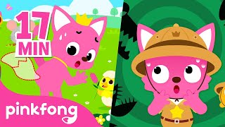 Find Pinkfongs Tail  More  Animal Songs Compilation by Pinkfong Ninimo  Pinkfong for Kids [upl. by Lidstone]