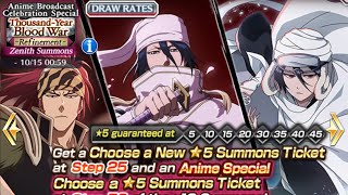 TYBW Refinement Zenith Summons LADY LUCK Bleach Brave Souls [upl. by Ntisuj982]