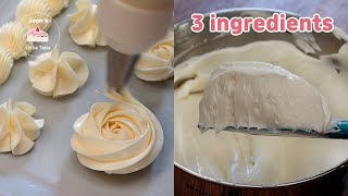 Simplest Basic Buttercream Frosting  not sweet [upl. by Ahsiekan]