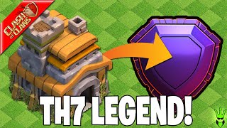 I PUSHED MY TH7 TO LEGENDS LEAGUE  Clash of Clans [upl. by Seraphine]