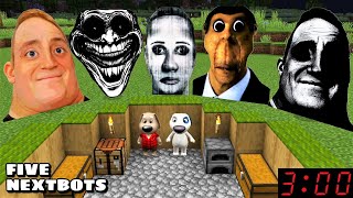 FIVE NEXTBOTS AND OBUNGA FRIENDS CHASED ME in Minecraft  Gameplay  Coffin Meme [upl. by Saw273]