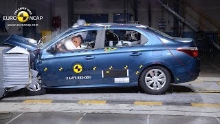 Peugeot 301  Citroen CElysee Crash Test Euro NCAP [upl. by Oribel]