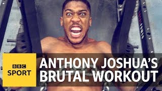 Anthony Joshua Three gymloving lads try to match AJs workout  BBC Sport [upl. by Edva9]