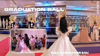 graduation ball vlog preparing for grad ball getting ready ball gown reveal 🥿 [upl. by Ahsienet]