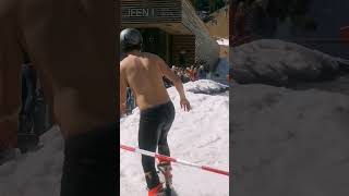 Ski waterslide contest ski skiing skiwaterslide ifen austria [upl. by Joshi]