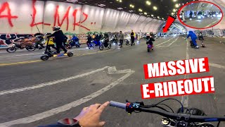 MASSIVE EBike Rideout In Streets of LA 100 riders [upl. by Bernita]