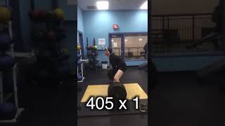 405lb deadlift to 860lb deadlift fitness motivation gymworkout deadlift powerlifting gym [upl. by Stonwin207]