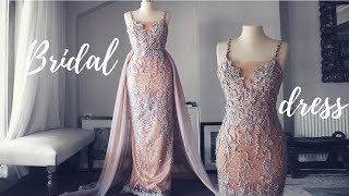 MAKING A WEDDING PARTY DRESS  SECOND WEDDING DRESS [upl. by Ahseiyn]