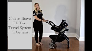 My 5 Favorite Things about the Chicco Bravo LE Trio Travel System in Genesis  Melissa Marie [upl. by Vassily]