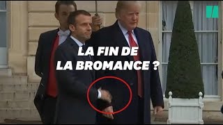 Trump et Macron ont raté leur poignée de main devant les photographes [upl. by Masry]