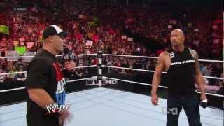 John Cena Owns The Rock  WWE Raw 22712 HD [upl. by Sacha]