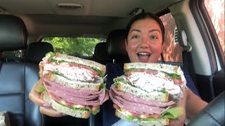 KAUFMAN’S “The Belcher” PASTRAMI TURKEY BACON 🥓 LETTUCE TOMATO ON RYE 🥖 FAST EATING  MUKBANG [upl. by Primrose872]